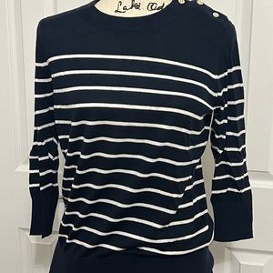 Navy thin striped sweater